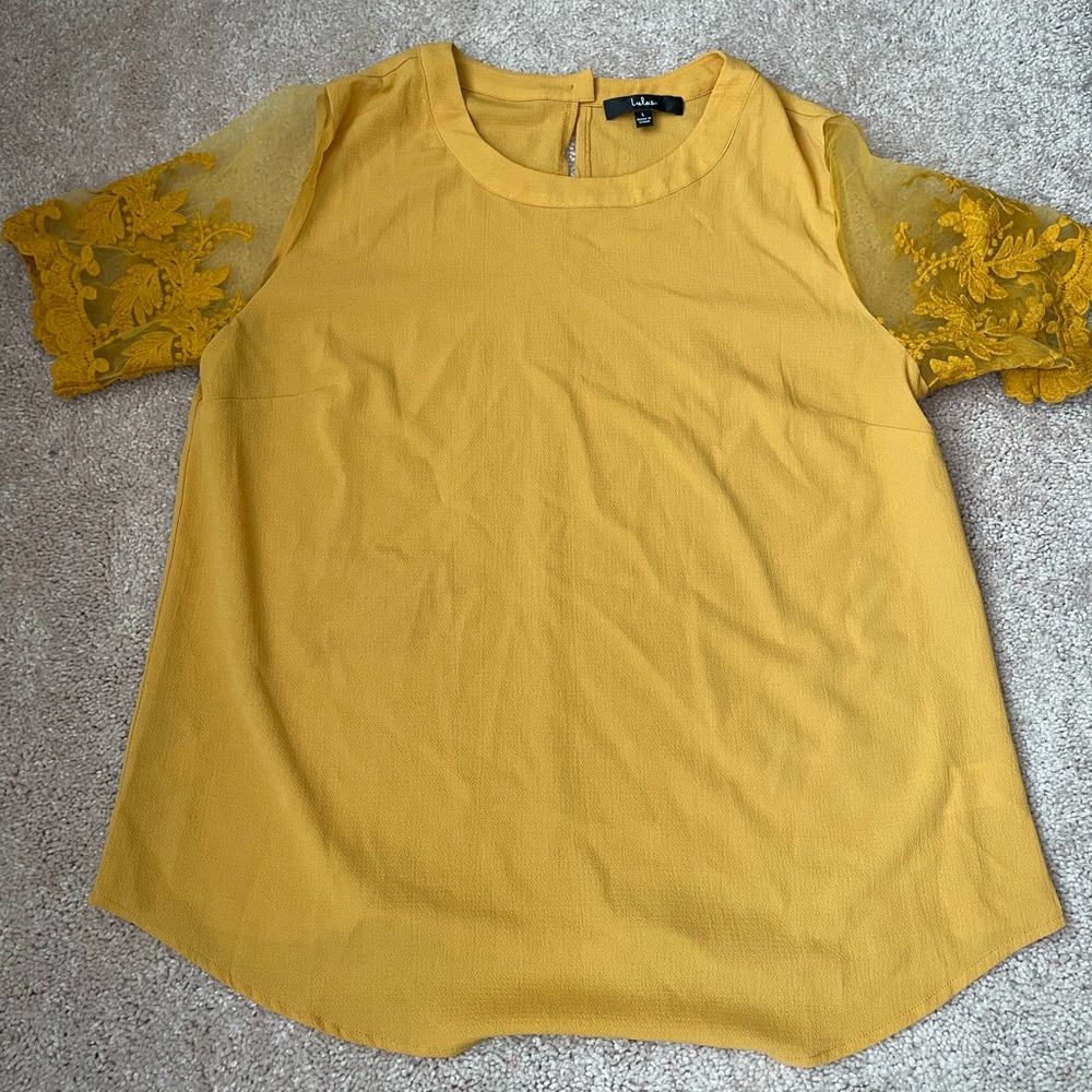 Lulus Chiffon Lace T-shirt
